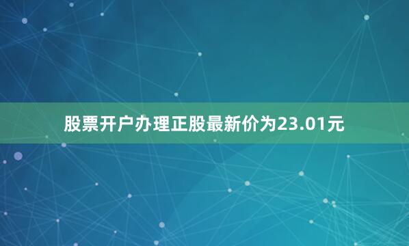 股票开户办理正股最新价为23.01元